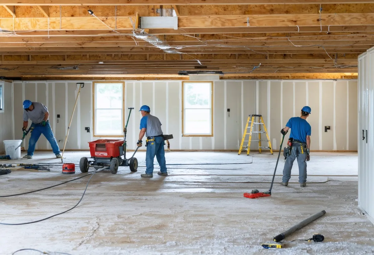 Basement finishing harvest in Huntsville