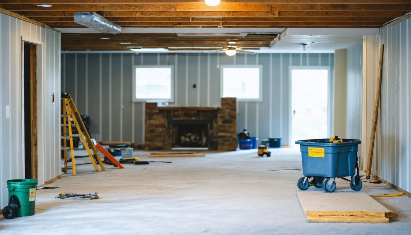 Basement finishing work underway in Huntsville